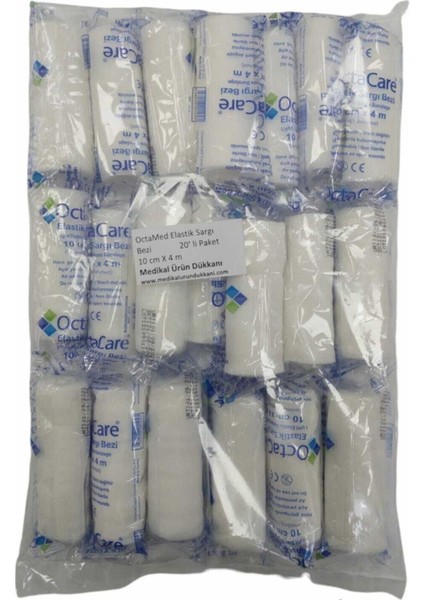 Octacare Elastik Hidrofil Sargı Bezi 10cm X 4m 50'Li Tek Paket