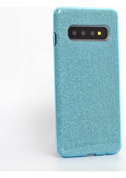 Galaxy S10 Uyumlu Shining Silikon-Mavi