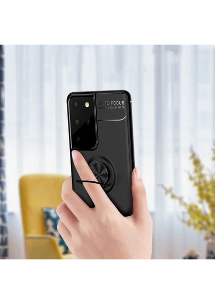 Galaxy S21 Ultra Uyumlu Ravel Silikon Kapak-Mavi