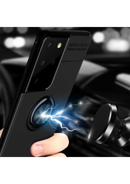 Galaxy S21 Ultra Uyumlu Ravel Silikon Kapak-Mavi
