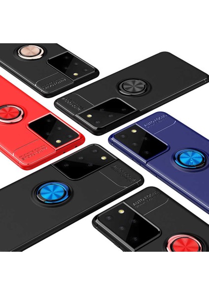 Galaxy S21 Ultra Uyumlu Ravel Silikon Kapak-Mavi