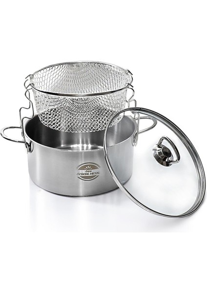 Cam Kapaklı Çelik Kızartma Tenceresi Patates Kızartma Tenceresi fiyatları