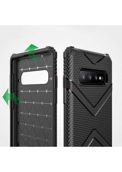 Galaxy S10 Uyumlu Hank Silikon-Koyu Yeşil fırsatları