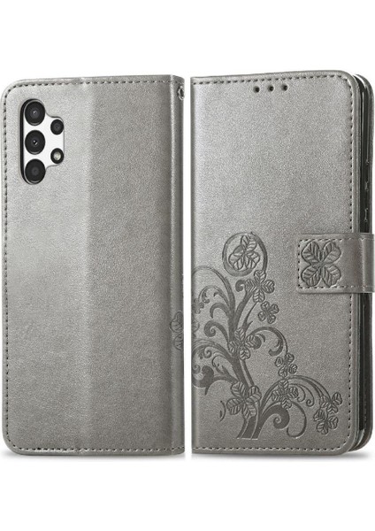 Samsung Galaxy A13 4g Deri Dört Yapraklı Yonca TeIefon Kılıfı (Yurt Dışından)