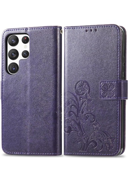 Samsung Galaxy S23 Ultra Dört Yapraklı Yonca TeIefon Kılıfı (Yurt Dışından)