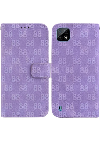 Realme C20/C11 2021 Pu Deri 8 TeIefon Kılıfı (Yurt Dışından)