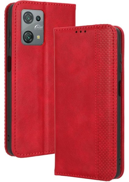 Blackview Oscal C30/C30 Pro Manyetik Pu Deri TeIefon Kılıfı (Yurt Dışından)