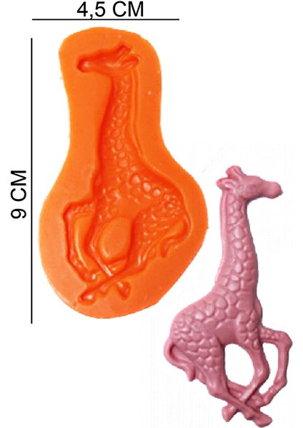 Zürafa Silikon Şeker Hamuru, Sabun, Mum Kalıp