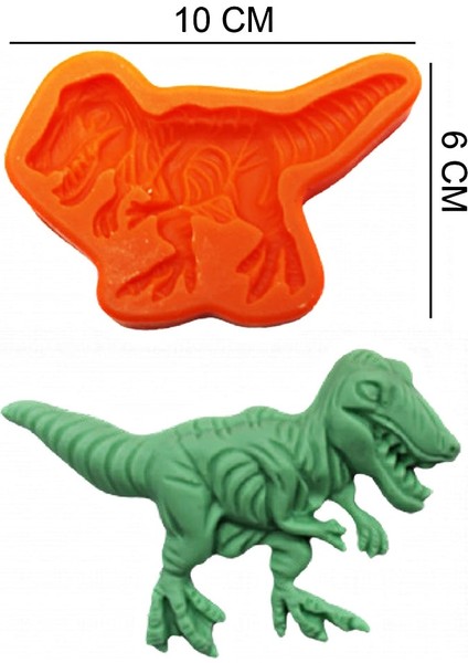 Dinozor Silikon Şeker Hamuru, Sabun, Mum Kalıp