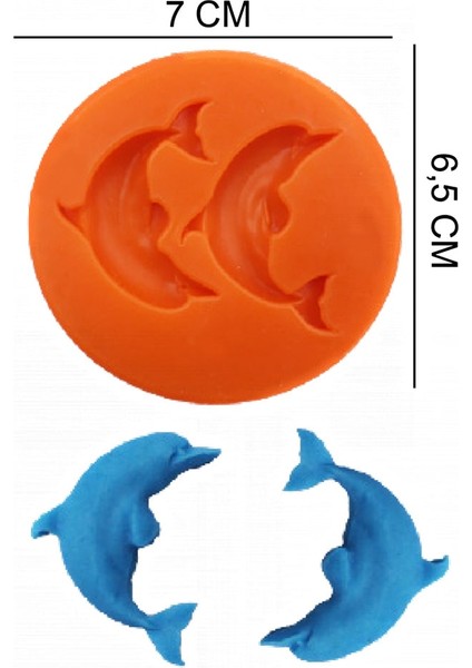 Yunuslar Silikon Şeker Hamuru, Sabun, Mum Kalıp