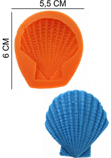 Midye Silikon Şeker Hamuru, Sabun, Mum Kalıp