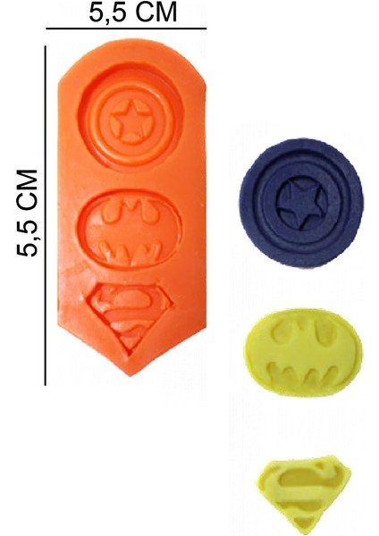 Batman Superman Silikon Şeker Hamuru, Sabun, Mum Kalıp