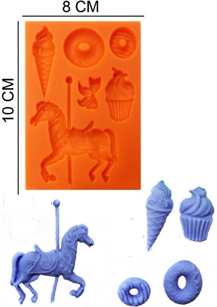 Lunapark Silikon Şeker Hamuru, Sabun, Mum Kalıp