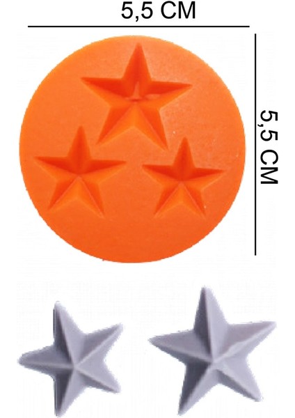 Yıldızlar Silikon Şeker Hamuru, Sabun, Mum Kalıp