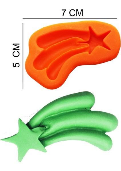 Halley Yıldız Silikon Şeker Hamuru, Sabun, Mum Kalıp