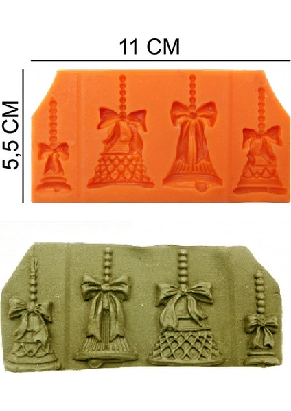 Çanlar Silikon Şeker Hamuru, Sabun, Mum Kalıp