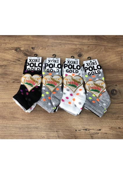 12 Li Paket Xgri Polo Kadın Patik Çorap 3 Lü Patik 35-40 No fırsatları