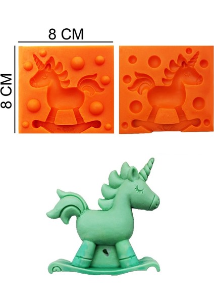 Sallanan At Silikon Şeker Hamuru, Sabun, Mum Kalıp