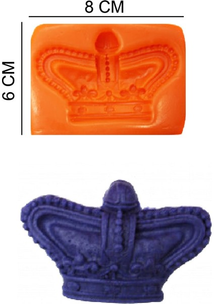 Kral Taç Silikon Şeker Hamuru, Sabun, Mum Kalıp