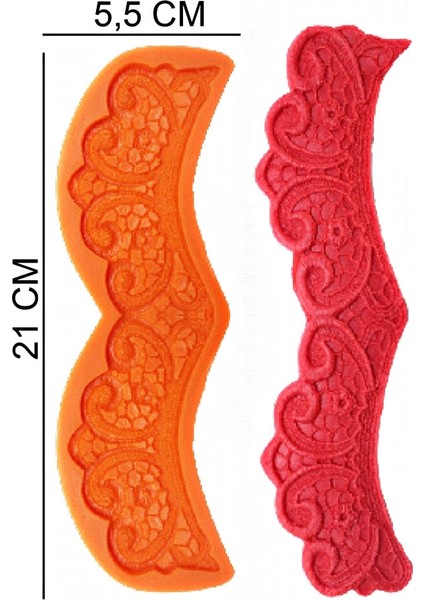 Bordür Dantel Silikon Şeker Hamuru, Sabun, Mum Kalıp