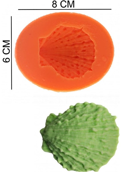 Midye Silikon Şeker Hamuru, Sabun, Mum Kalıp