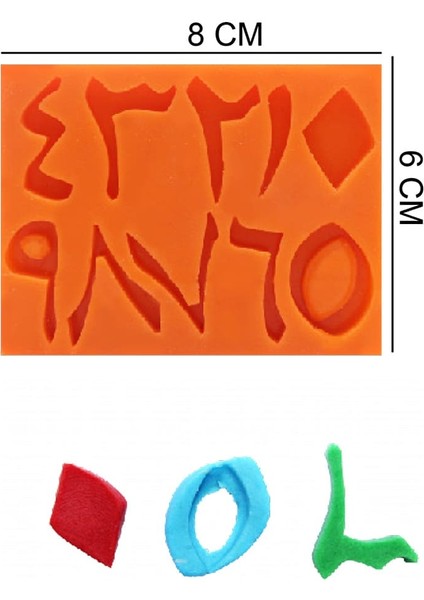 Sayılar Arapça Silikon Şeker Hamuru, Sabun, Mum Kalıp