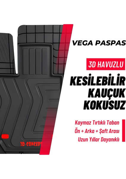 Mitsubishi Grandis Uyumlu 3D Havuzlu Oto Paspas