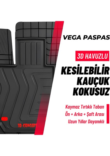 Mazda 2 Uyumlu 3D Havuzlu Oto Paspas