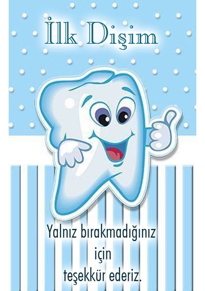 Diş Törenleri Için Teşekkür Kartı (5,5x8 cm 100 Adet)