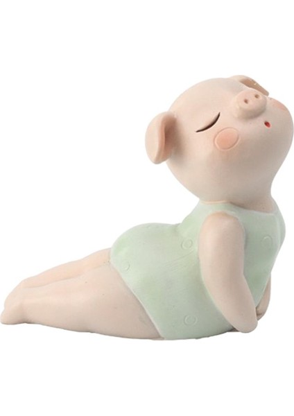 Reçine Icı Karikatür Yoga Domuz Yoga Pig_elegant (Yurt Dışından)