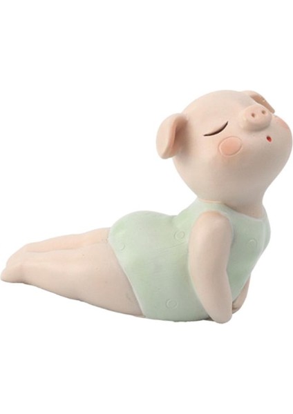 Reçine Icı Karikatür Yoga Domuz Yoga Pig_elegant (Yurt Dışından) fırsatları