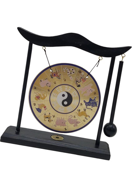 Mini Çin Gong Rüzgar Çanları Pirinç Fengshui Masaüstü Gong Dekor El I E (Yurt Dışından) fiyatları