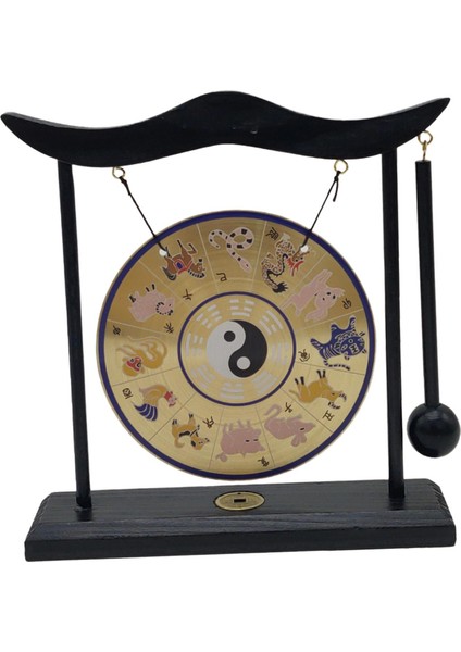 Mini Çin Gong Rüzgar Çanları Pirinç Fengshui Masaüstü Gong Dekor El I E (Yurt Dışından) fırsatları
