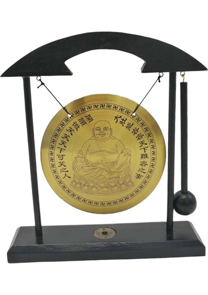 Mini Çin Gong Rüzgar Çanları Pirinç Fengshui Masaüstü Gong Dekor El I C (Yurt Dışından) fırsatları