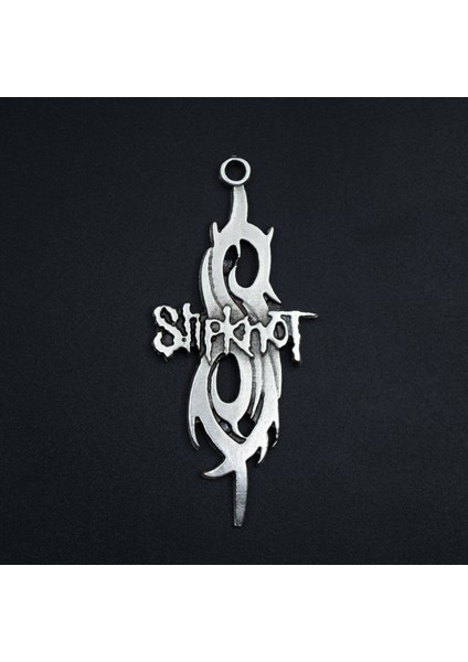 Slipknot Deri ip Kolye - Gümüş Kaplama - Kadın Erkek Kolye - No:1030