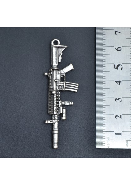 3'lü Muşta M4 Silah Uzi Erkek Kadın Kolye Seti - Kod:1234