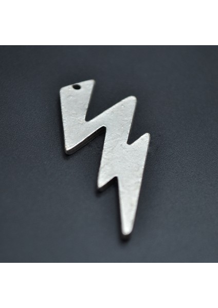 Flash - Şimşek Deri ip Kolye - Gümüş Kaplama - Kadın Erkek Kolye - No:891