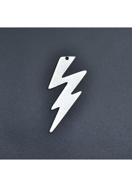Flash - Şimşek Deri ip Kolye - Gümüş Kaplama - Kadın Erkek Kolye - No:891