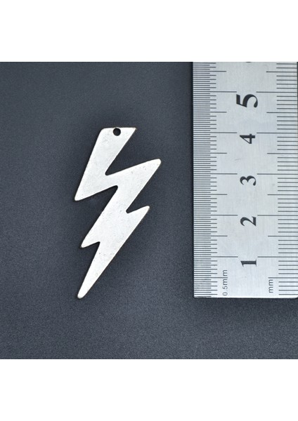 Flash - Şimşek Deri ip Kolye - Gümüş Kaplama - Kadın Erkek Kolye - No:891