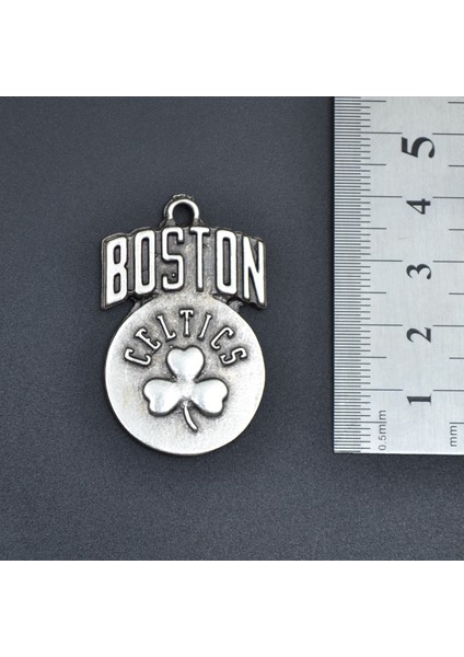 3'lü Kulaklık Basket Topu File Pota Boston Celtics Erkek Kadın Kolye Seti - Kod:1230