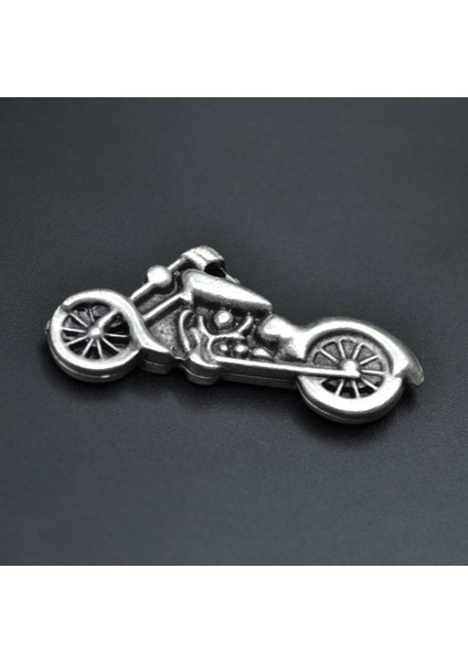 Chopper Motor - Motosiklet Zincir Kolye - Gümüş Kaplama - Erkek Kadın Kolye - Kod:477