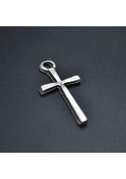 Minimal Haç Deri ip Kolye - Gümüş Kaplama - Kadın Erkek Kolye - No:761