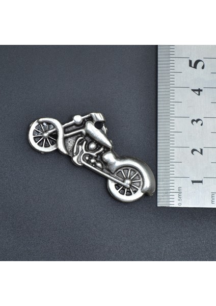 Chopper Motor - Motosiklet Zincir Kolye - Gümüş Kaplama - Erkek Kadın Kolye - Kod:477