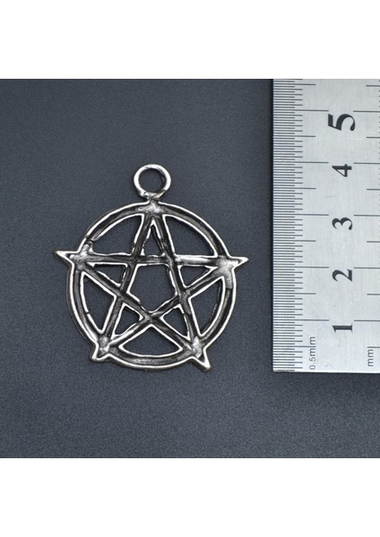 2'li Lucifer Morning Star Pentagram Wicca Erkek Kadın Kolye Seti - Kod:1129