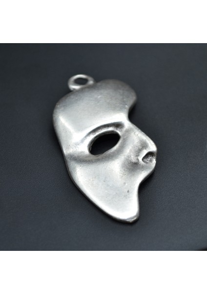 The Phantom Of The Opera Maske Zincir Kolye - Gümüş Kaplama - Erkek Kadın Kolye - Kod:351