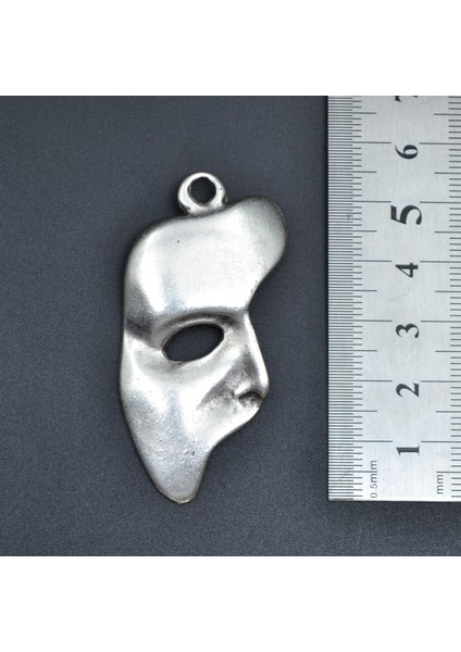 The Phantom Of The Opera Maske Zincir Kolye - Gümüş Kaplama - Erkek Kadın Kolye - Kod:351
