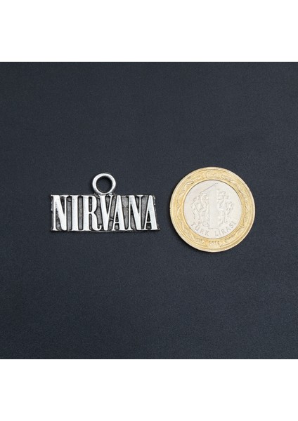 Nirvana Deri ip Kolye - Gümüş Kaplama - Kadın Erkek Kolye - No:1016