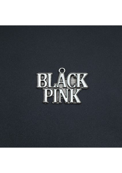 Black Pink Deri ip Kolye - Gümüş Kaplama - Kadın Erkek Kolye - No:1023