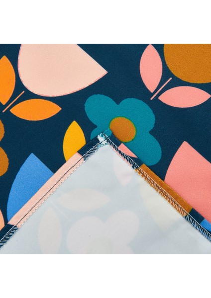 Renkli Retro Çiçek Mutfak Önlüğü - 65X75 cm fırsatları