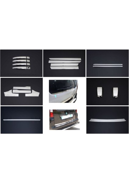 Berlingo Iı Mini Van 2008 > 2018 Modeller Için Uyumlu Full Krom Set (Findit)